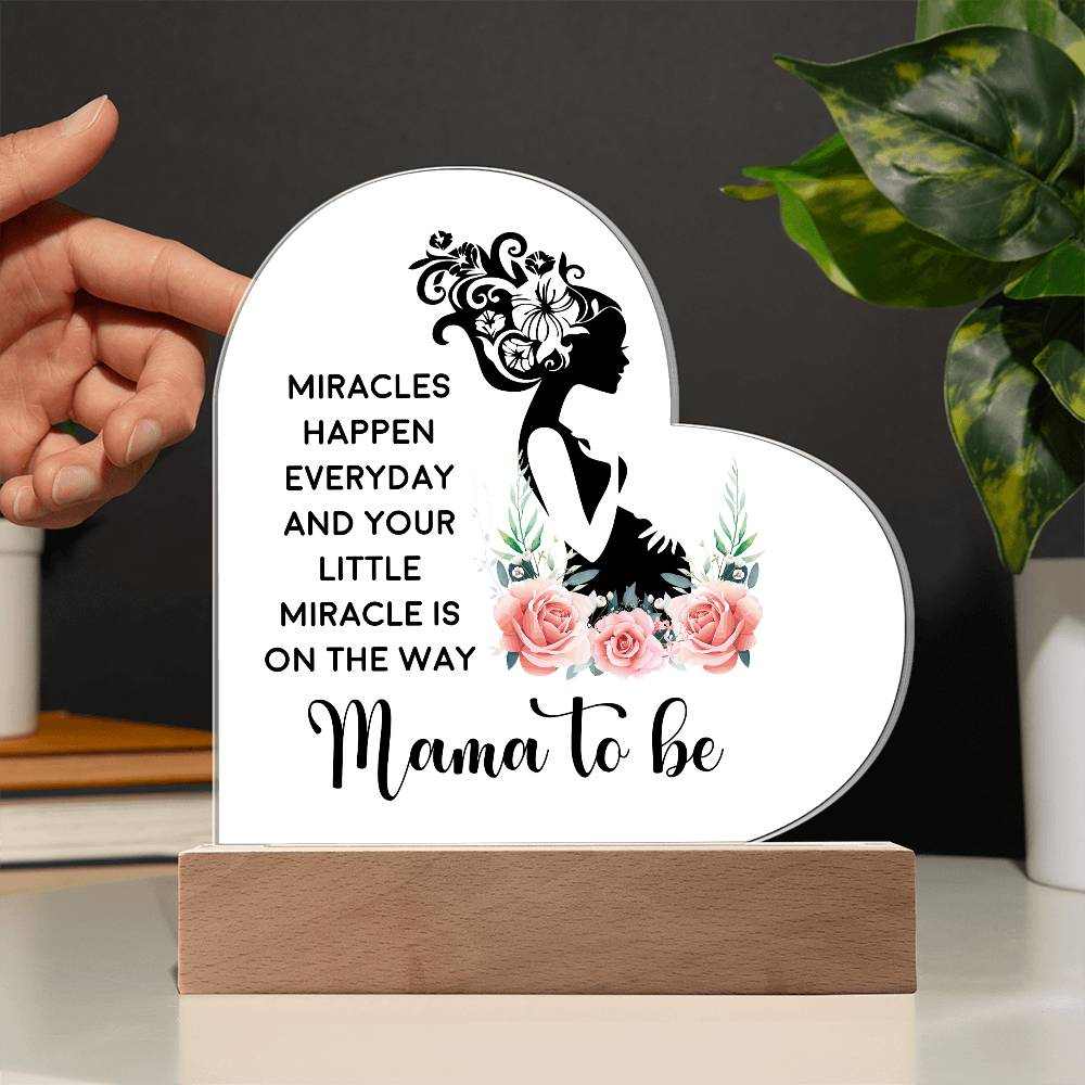 Dark Acrylic Heart Plaque