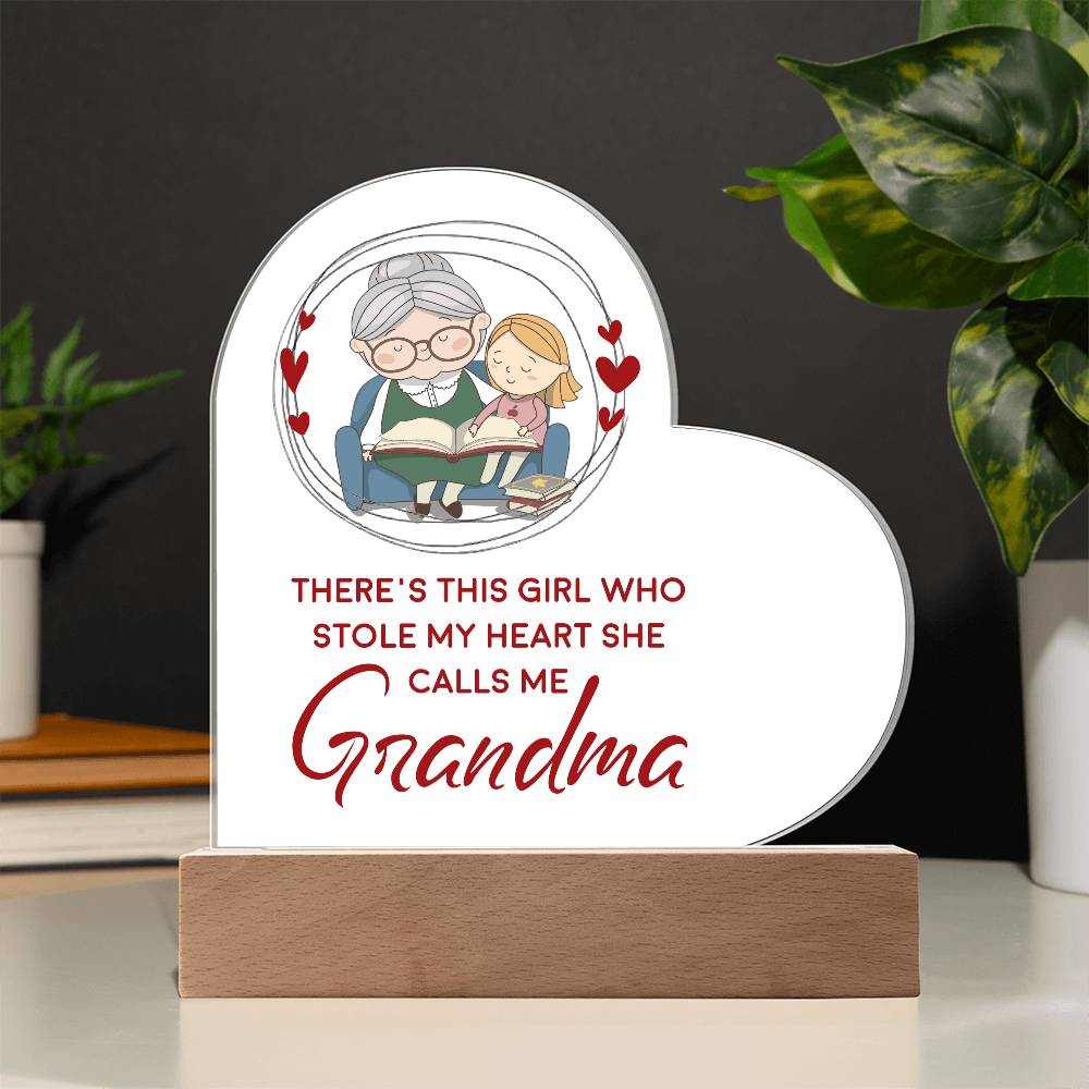 printed heart acrylic plaque