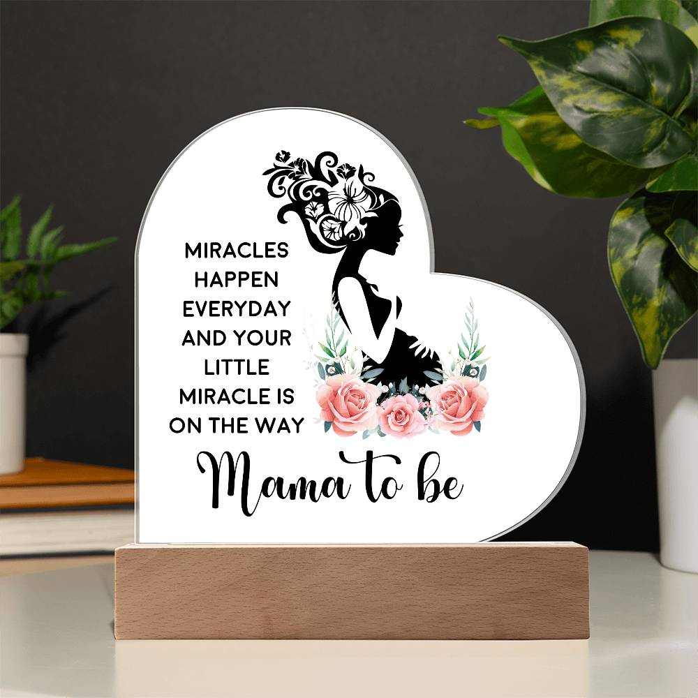 Dark Acrylic Heart Plaque