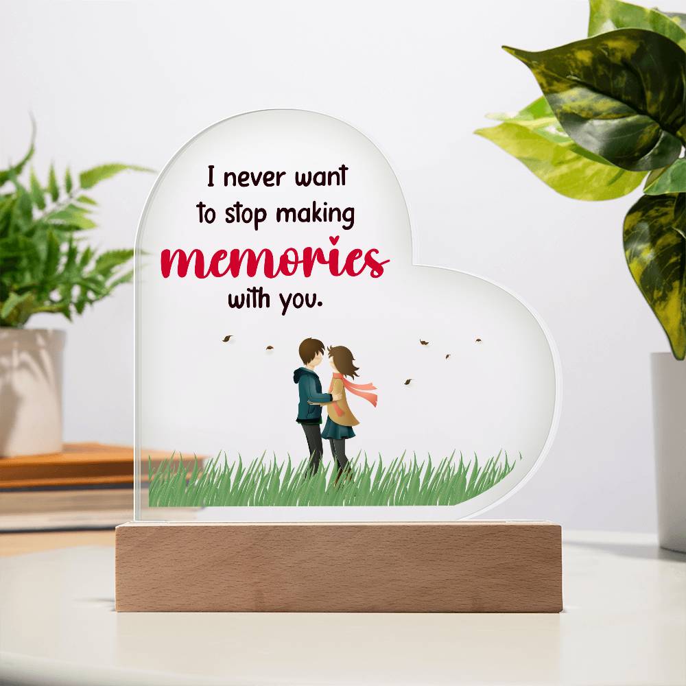 printed heart acrylic plaque