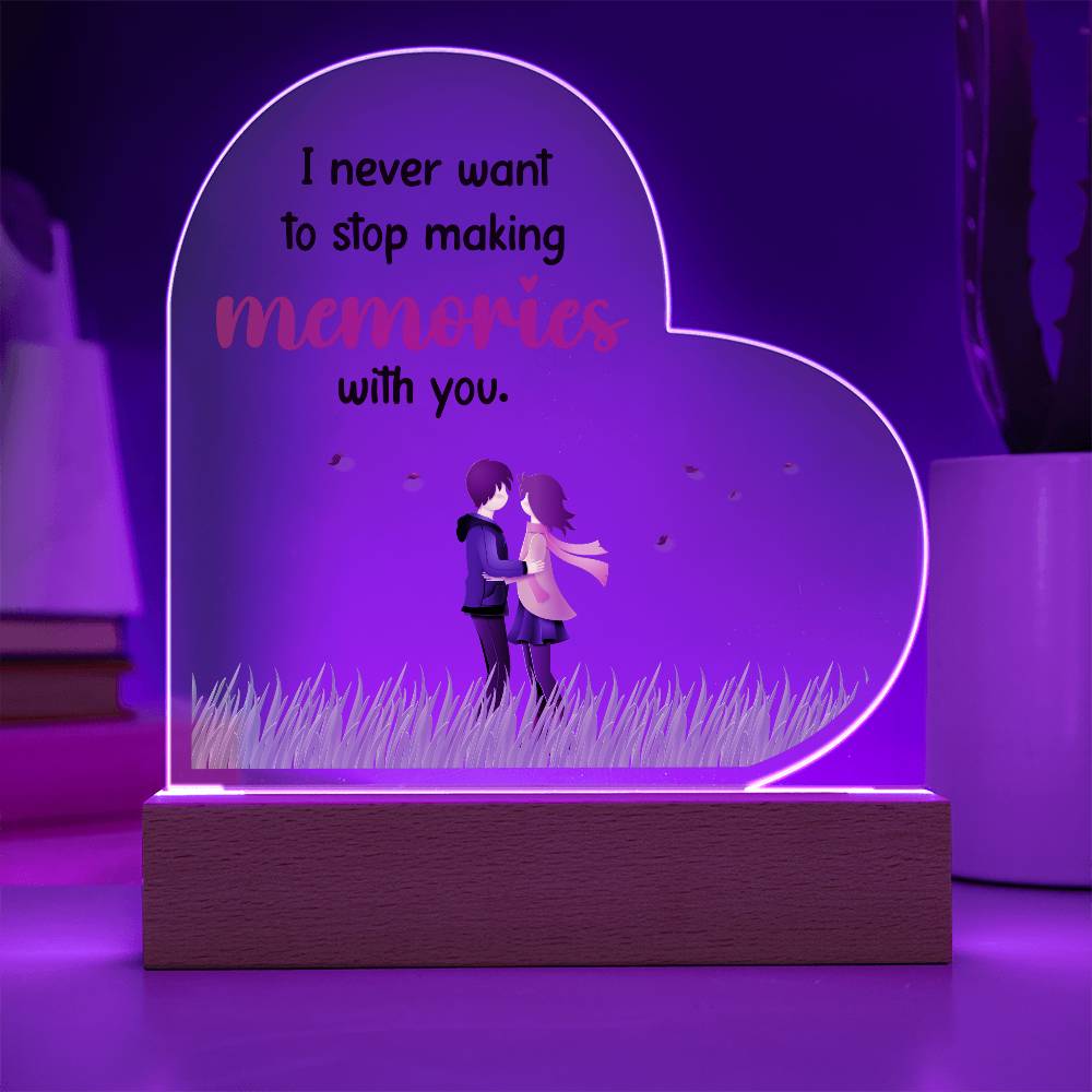 printed heart acrylic plaque