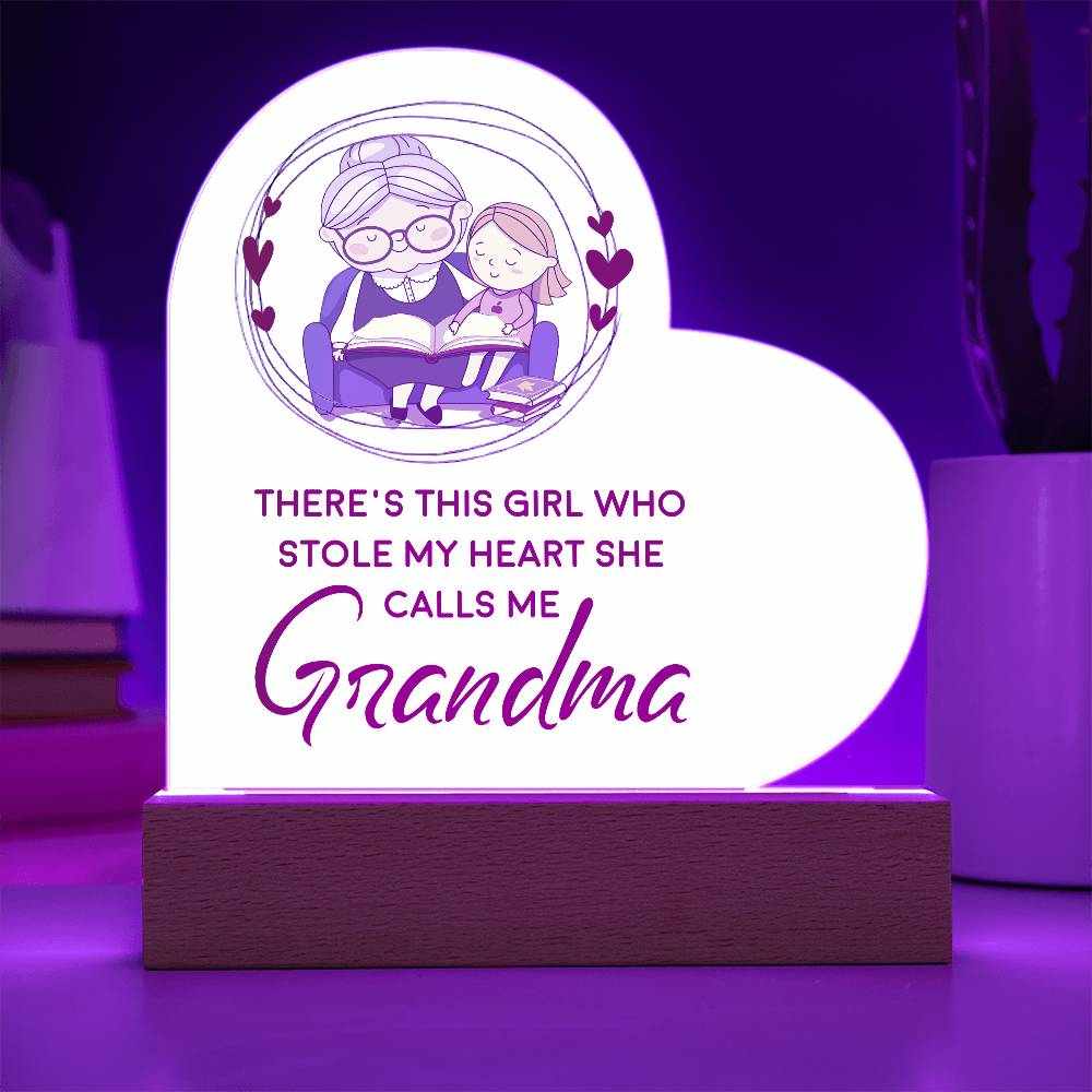 printed heart acrylic plaque
