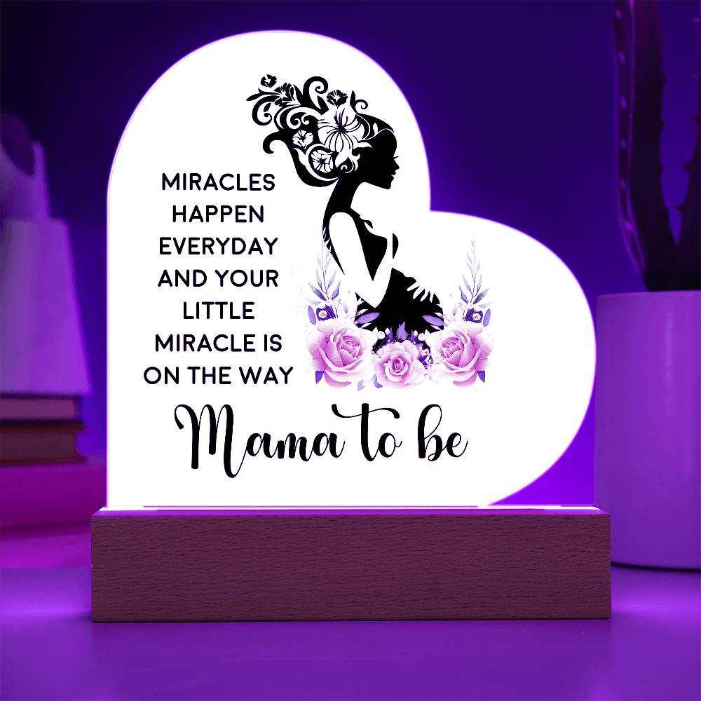 Dark Acrylic Heart Plaque