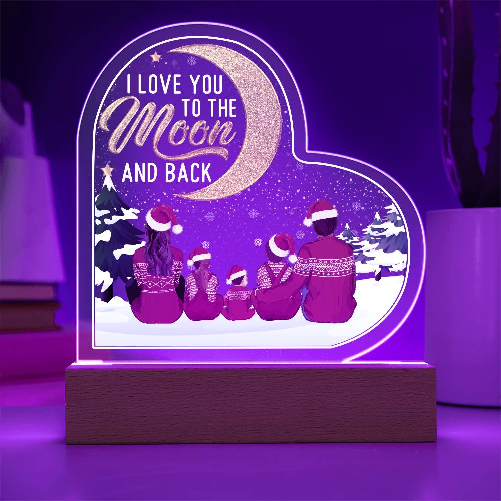 Merry Christmas Acrylic Heart Plaque