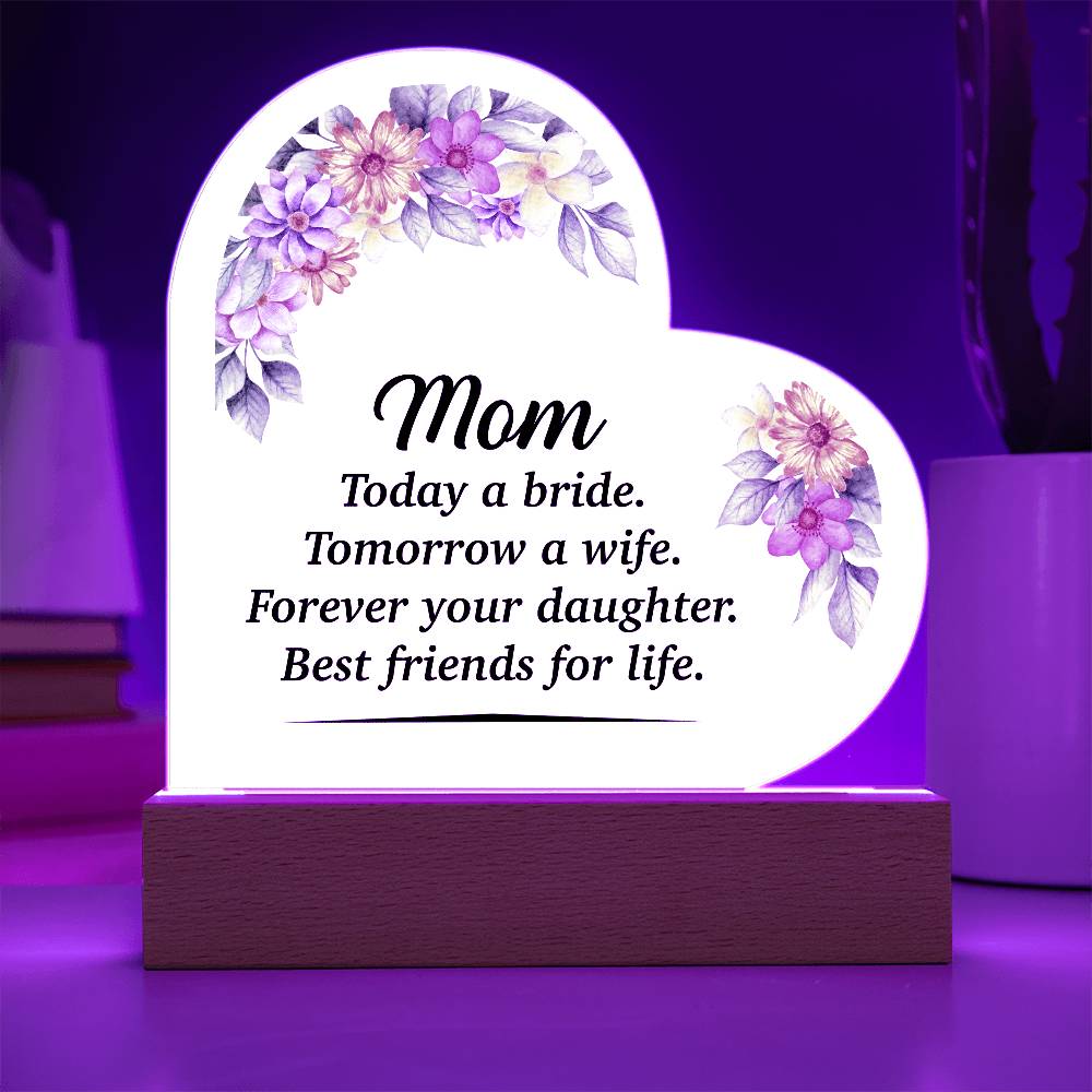 Acrylic Heart Plaque - Glow