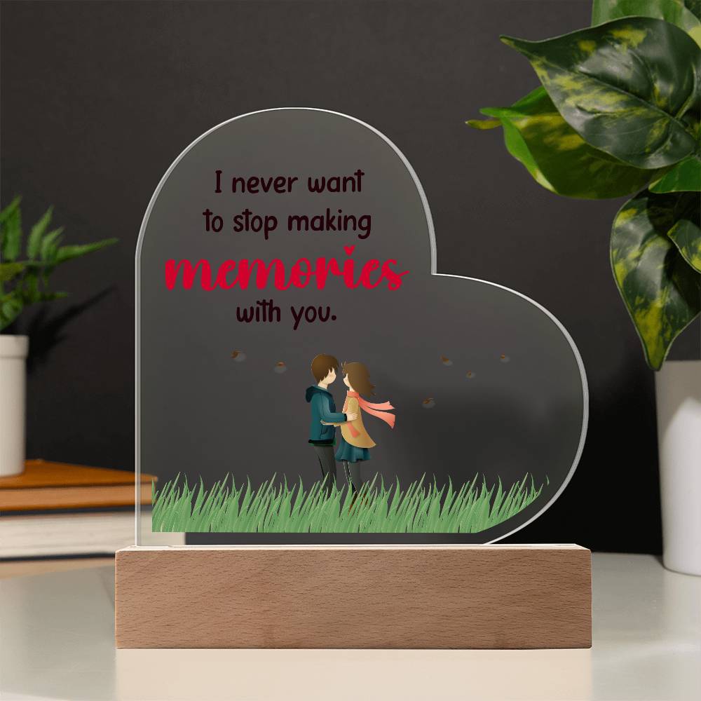 printed heart acrylic plaque