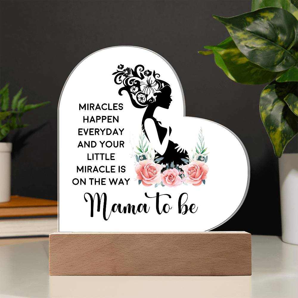 Dark Acrylic Heart Plaque