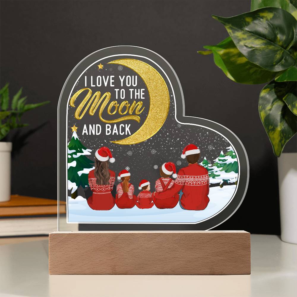 Merry Christmas Acrylic Heart Plaque