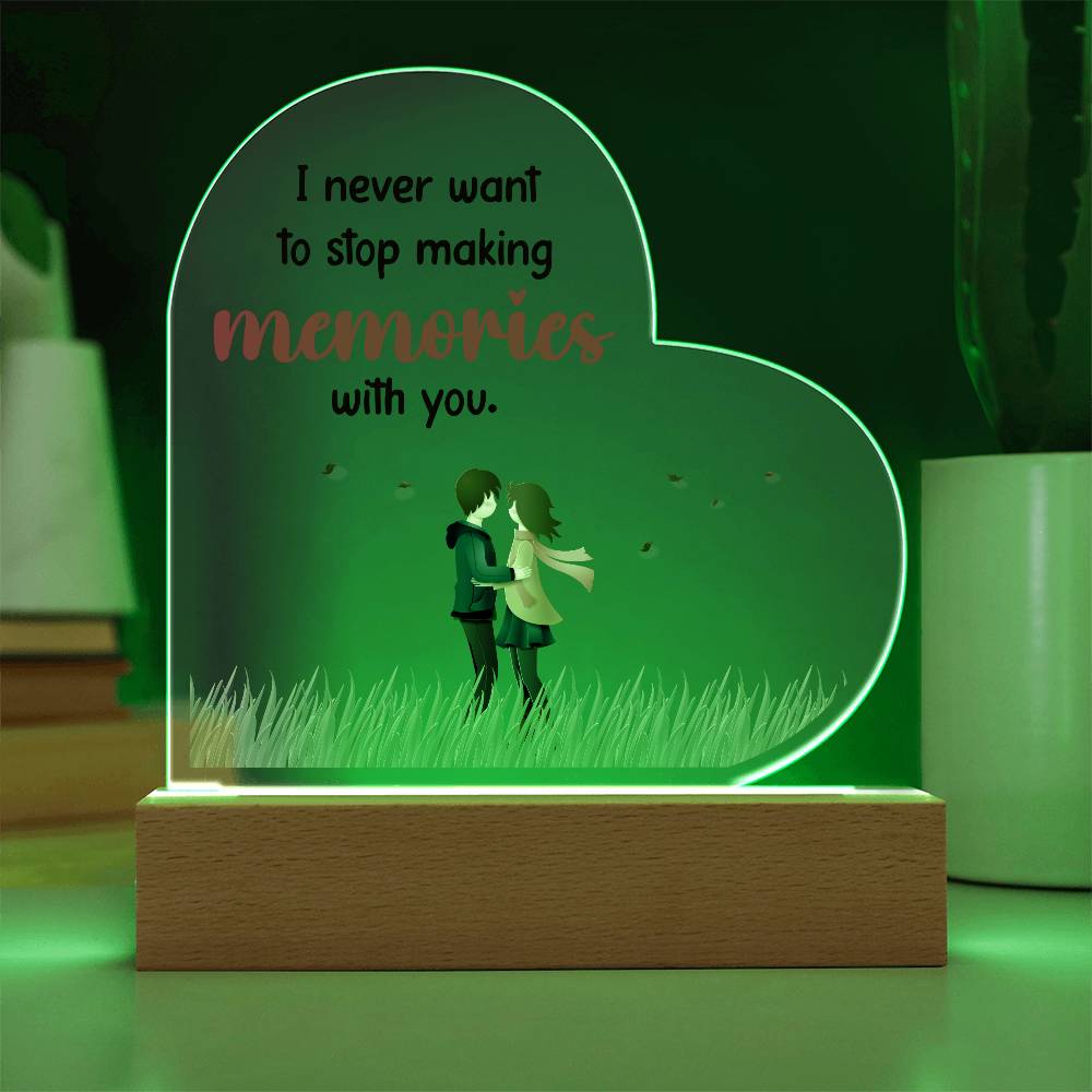 printed heart acrylic plaque