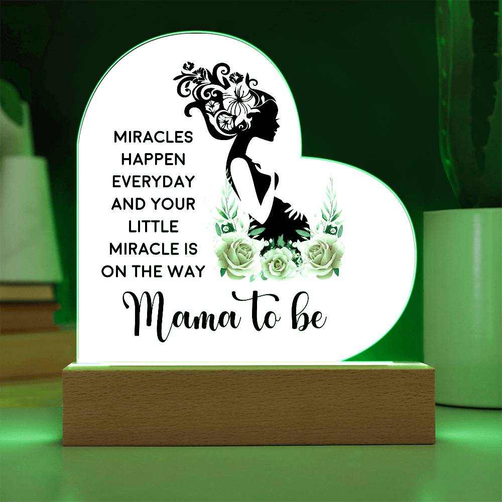 Dark Acrylic Heart Plaque