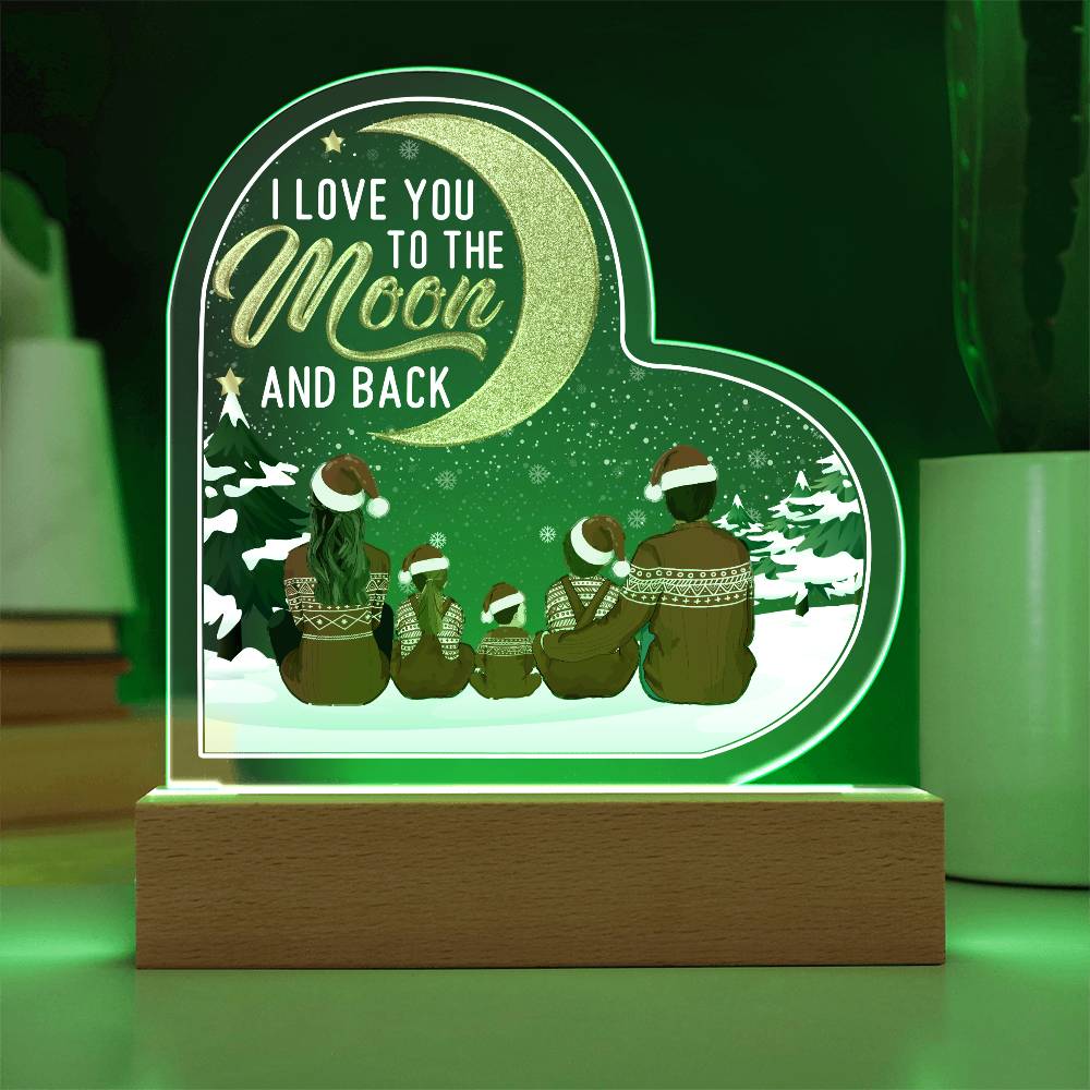 Merry Christmas Acrylic Heart Plaque