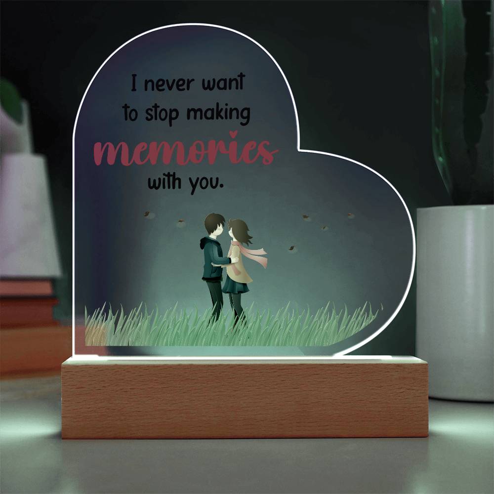 printed heart acrylic plaque