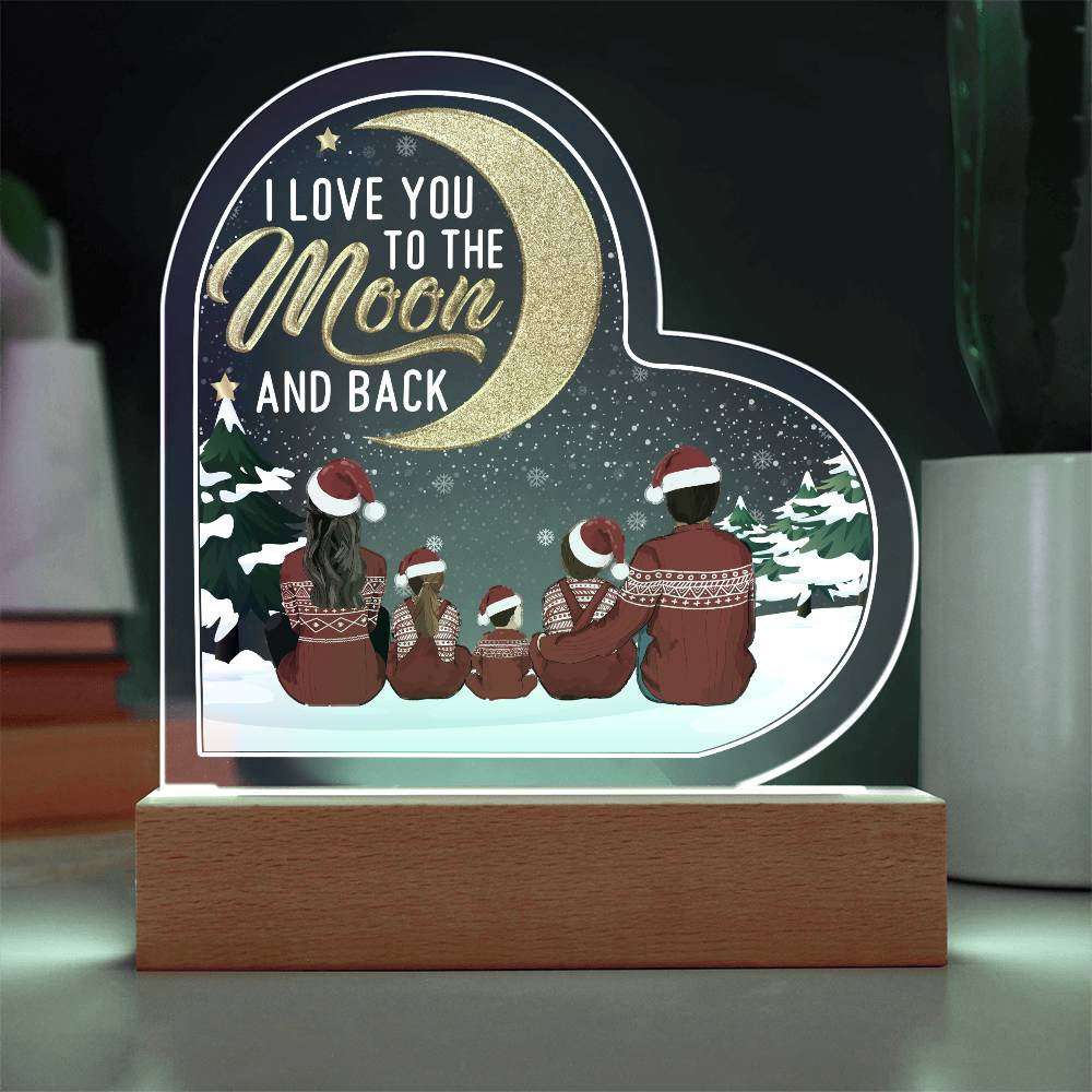 Merry Christmas Acrylic Heart Plaque