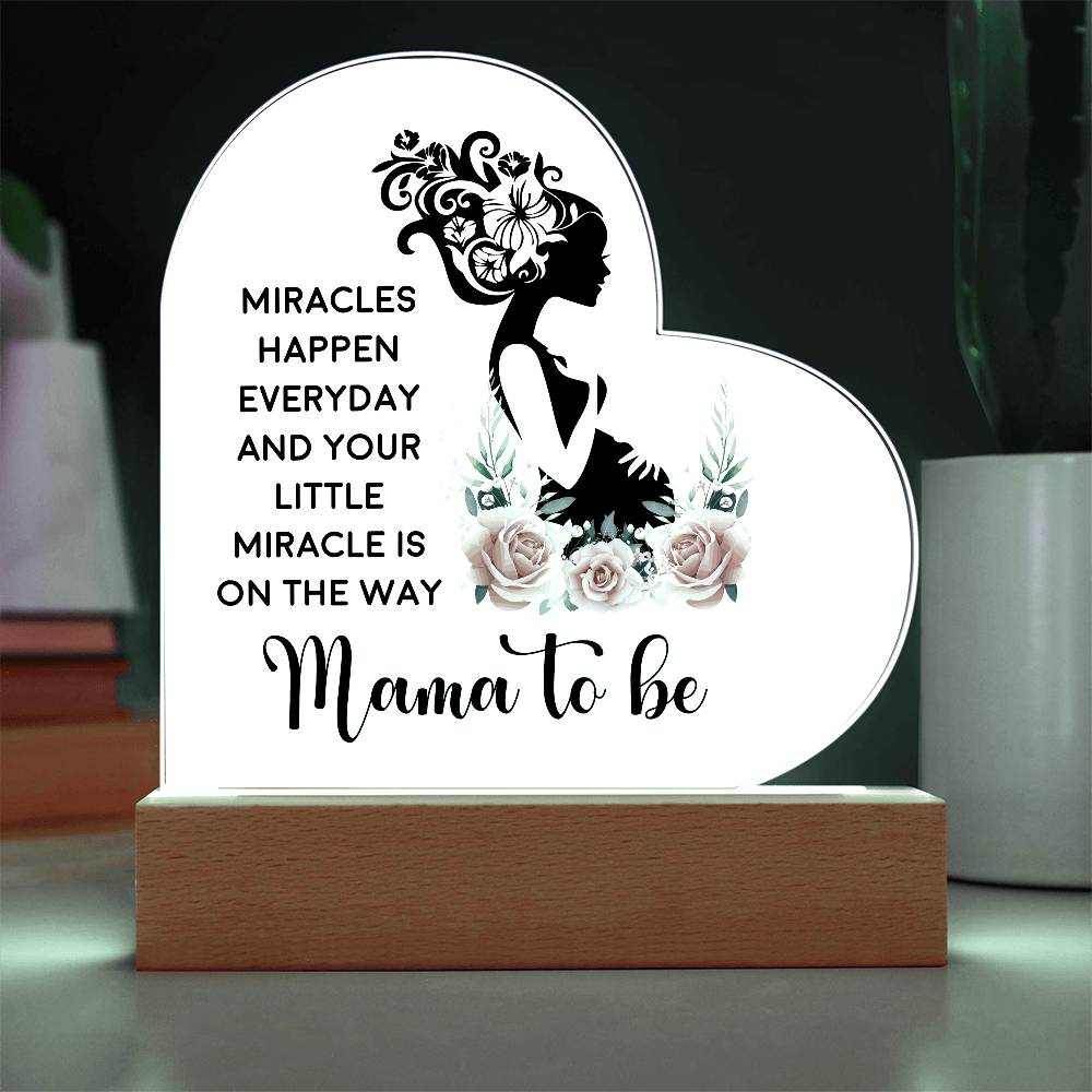 Dark Acrylic Heart Plaque