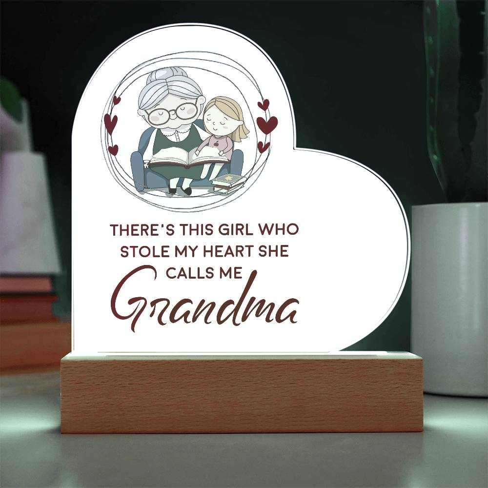 printed heart acrylic plaque