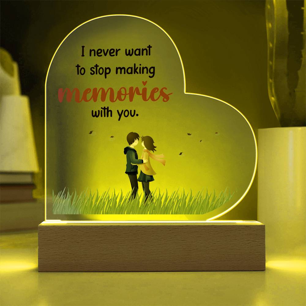 printed heart acrylic plaque