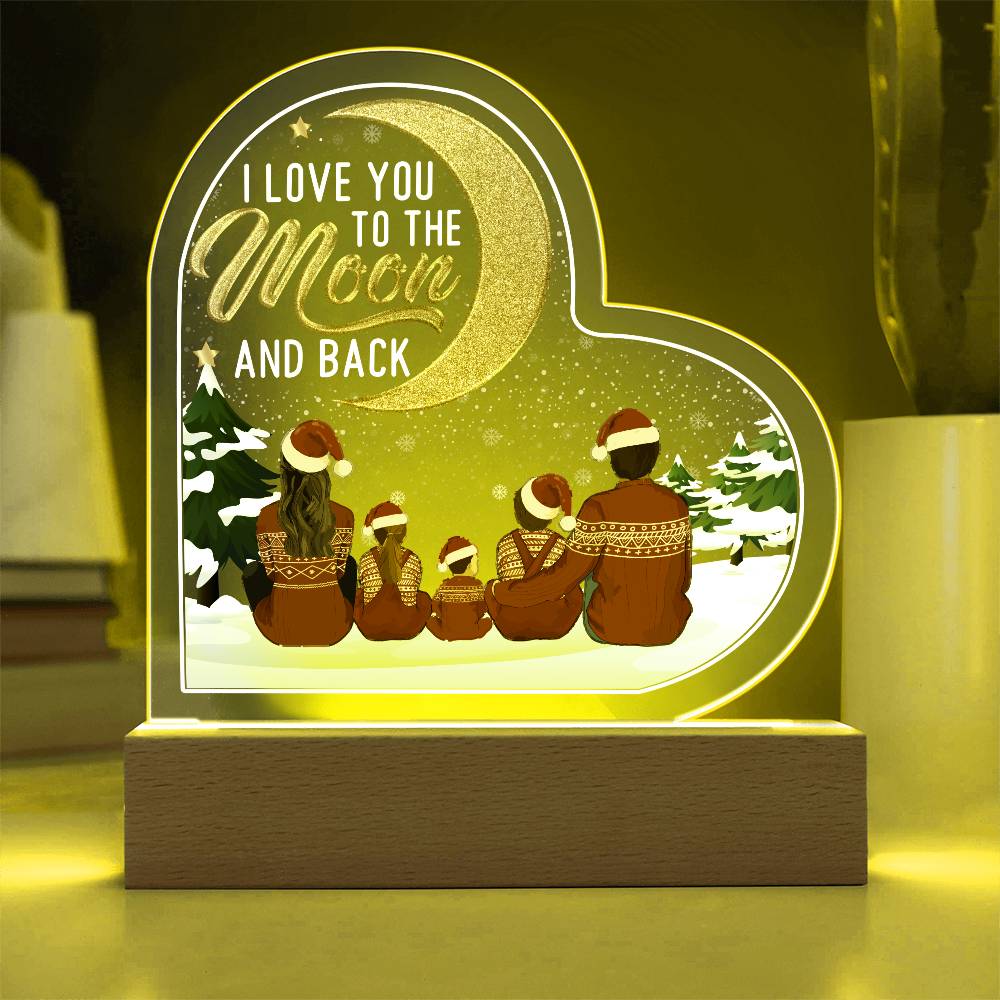 Merry Christmas Acrylic Heart Plaque