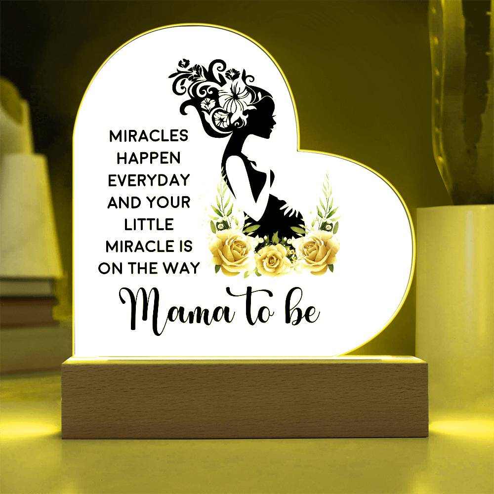 Dark Acrylic Heart Plaque