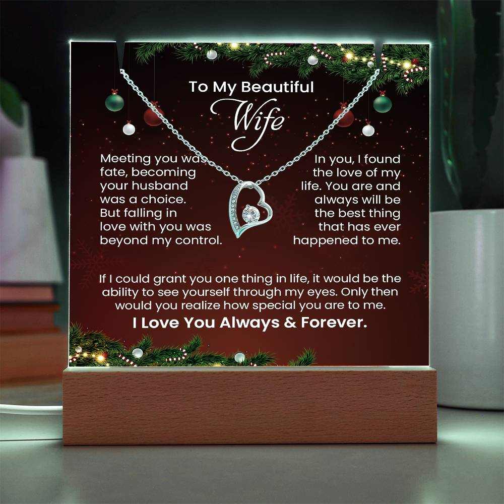 Beautiful Wife - Keepsake Acrylic Bundle - Chirstmas theme