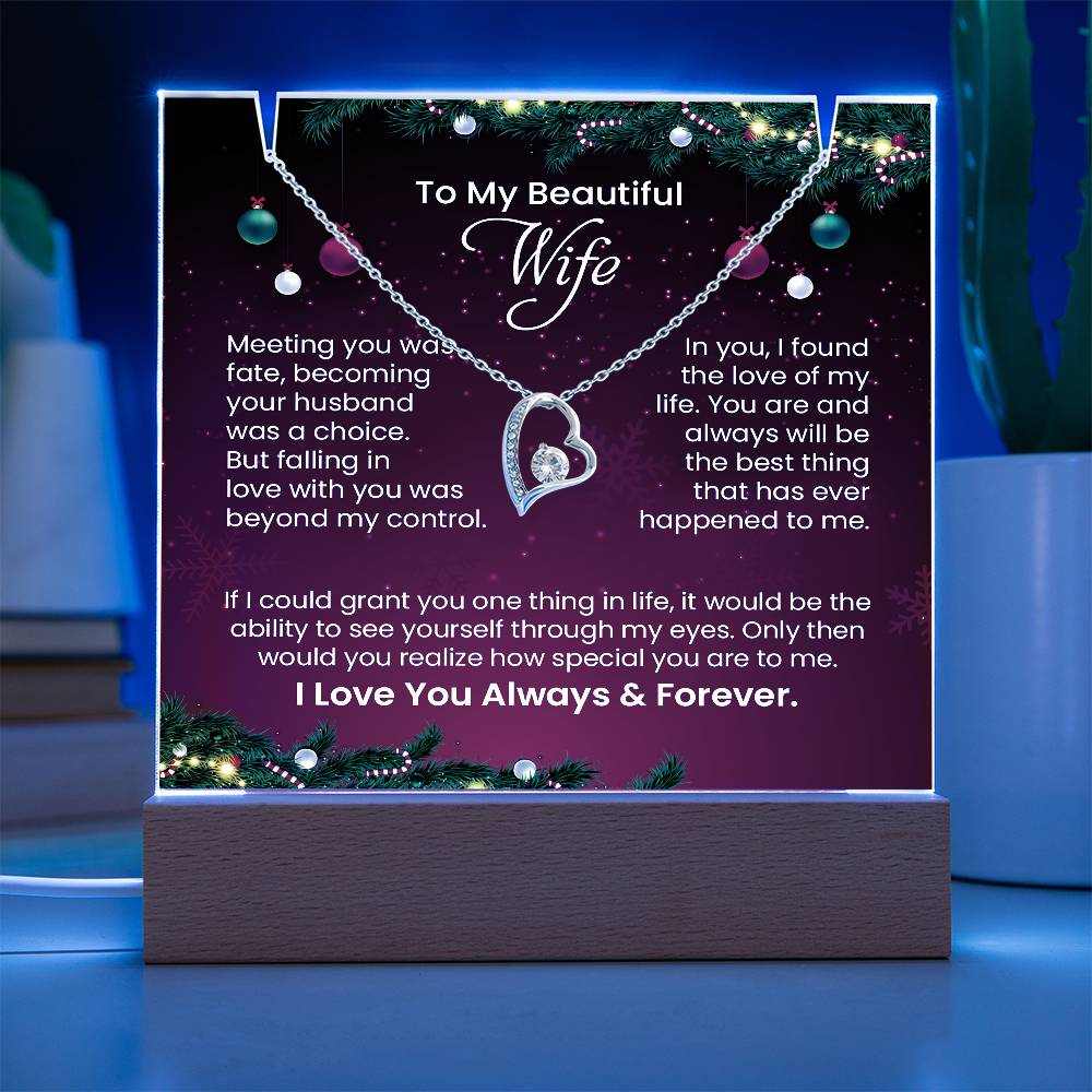 Beautiful Wife - Keepsake Acrylic Bundle - Chirstmas theme