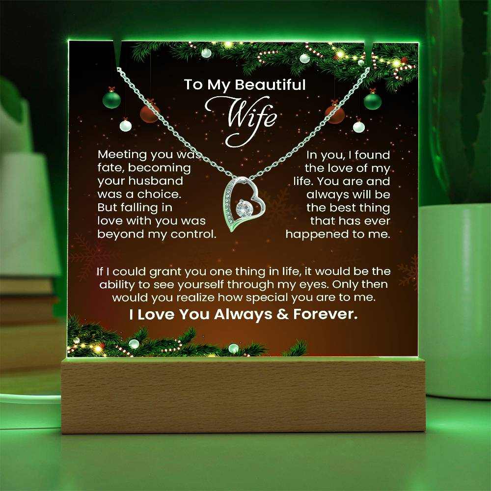 Beautiful Wife - Keepsake Acrylic Bundle - Chirstmas theme