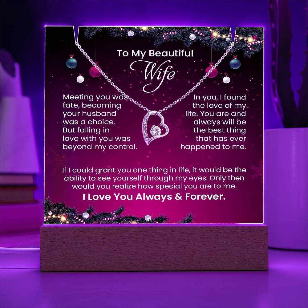 Beautiful Wife - Keepsake Acrylic Bundle - Chirstmas theme