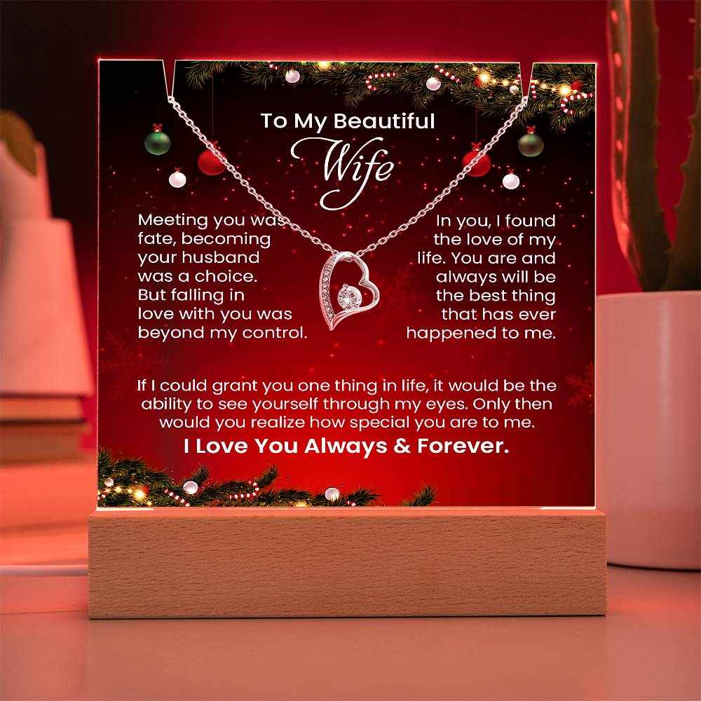 Beautiful Wife - Keepsake Acrylic Bundle - Chirstmas theme