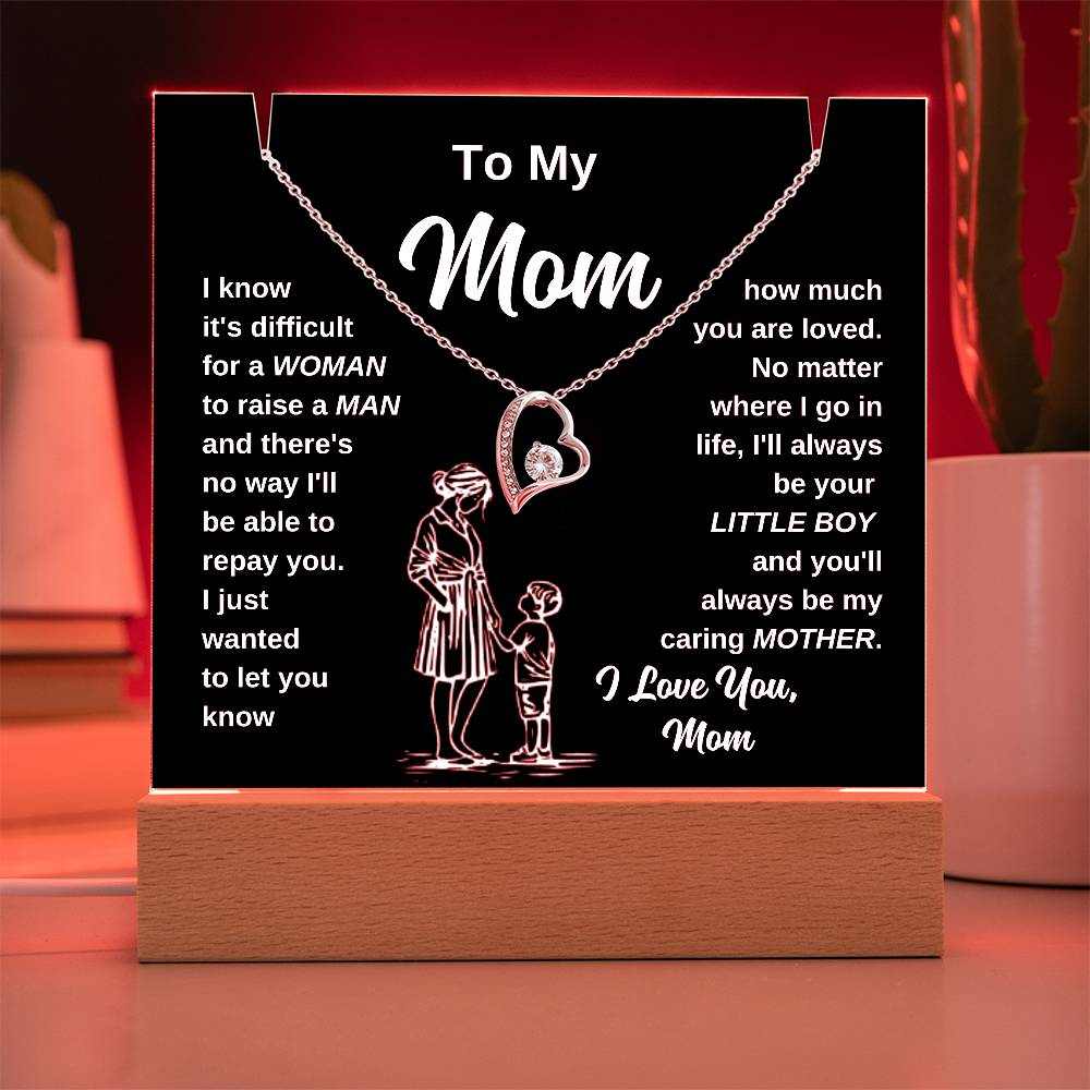 Heart Shaped Mom Gift Night Light Mother Home Decor Gift