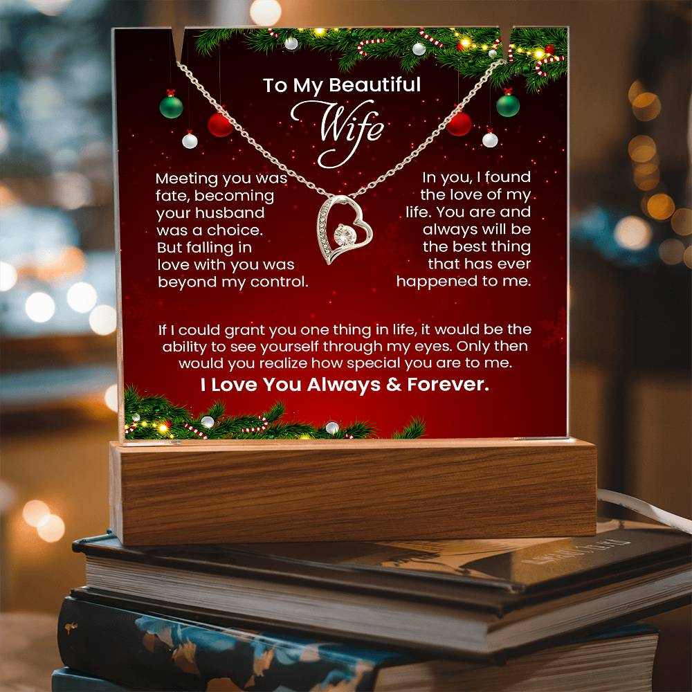 Beautiful Wife - Keepsake Acrylic Bundle - Chirstmas theme