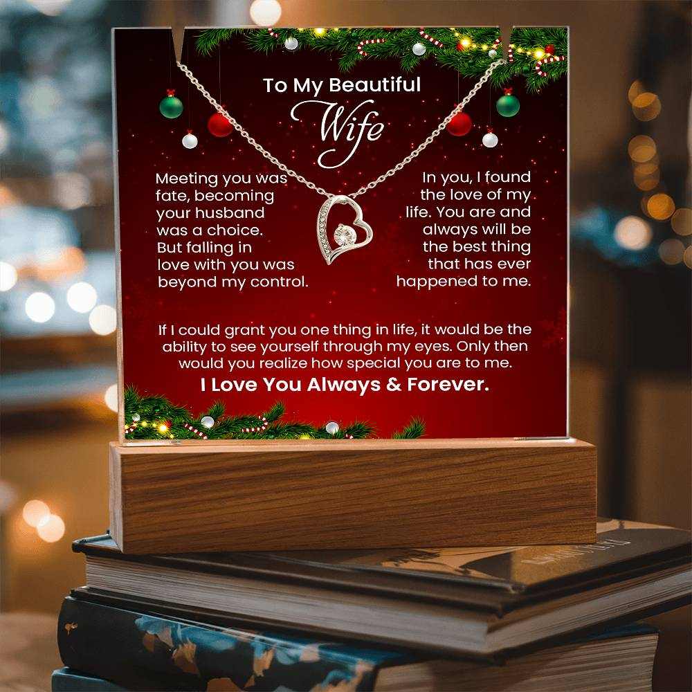 Beautiful Wife - Keepsake Acrylic Bundle - Chirstmas theme