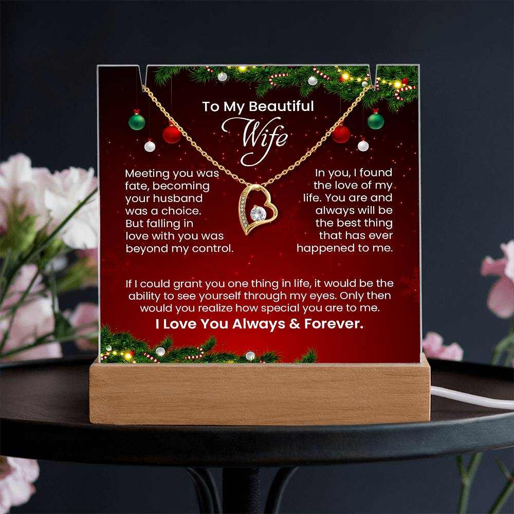 Beautiful Wife - Keepsake Acrylic Bundle - Chirstmas theme