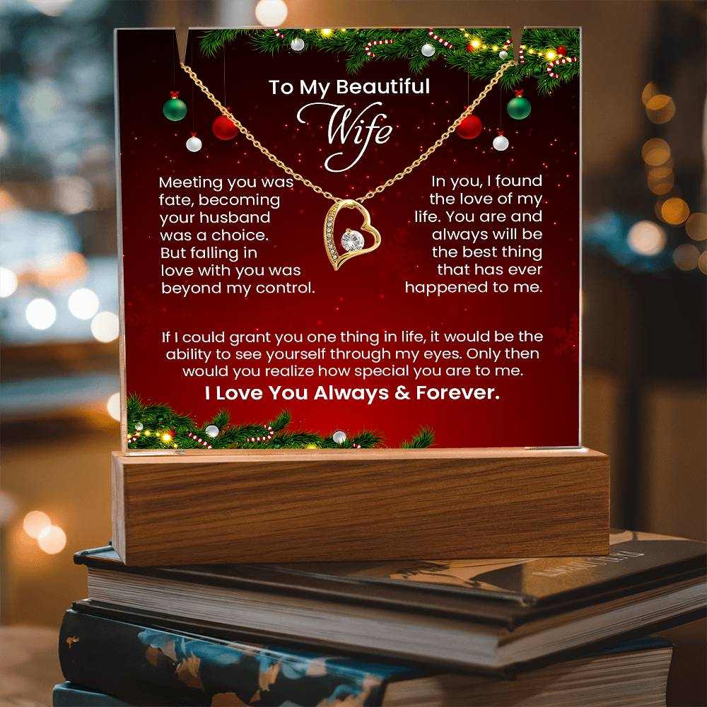 Beautiful Wife - Keepsake Acrylic Bundle - Chirstmas theme