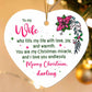 Wife High Gloss Heart Ornament - Free Shipping