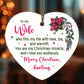 Wife High Gloss Heart Ornament - Free Shipping