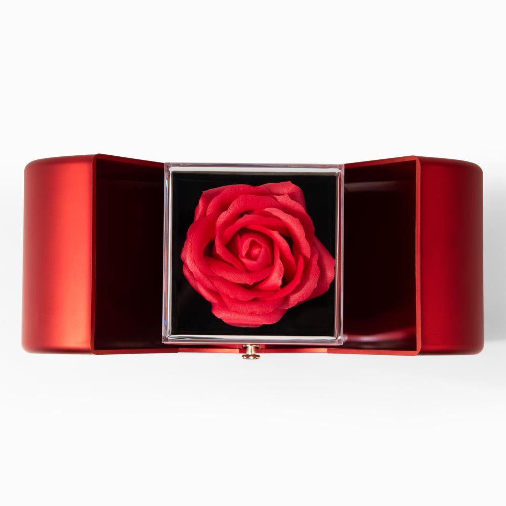 Romantic Rose Gift Box Necklace – Mother's Day Gift for Wife – Jewelry Surprise Box
