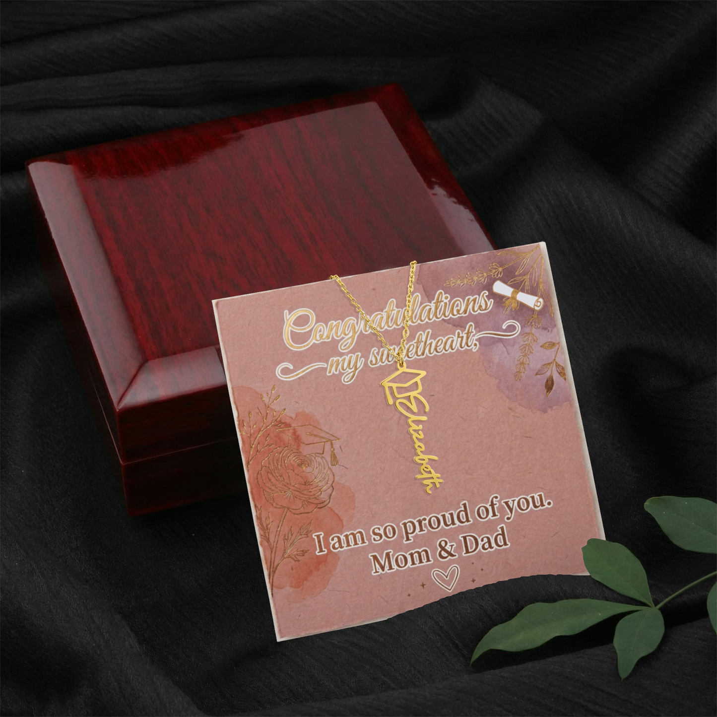 Graduation Name Necklace for Daughter