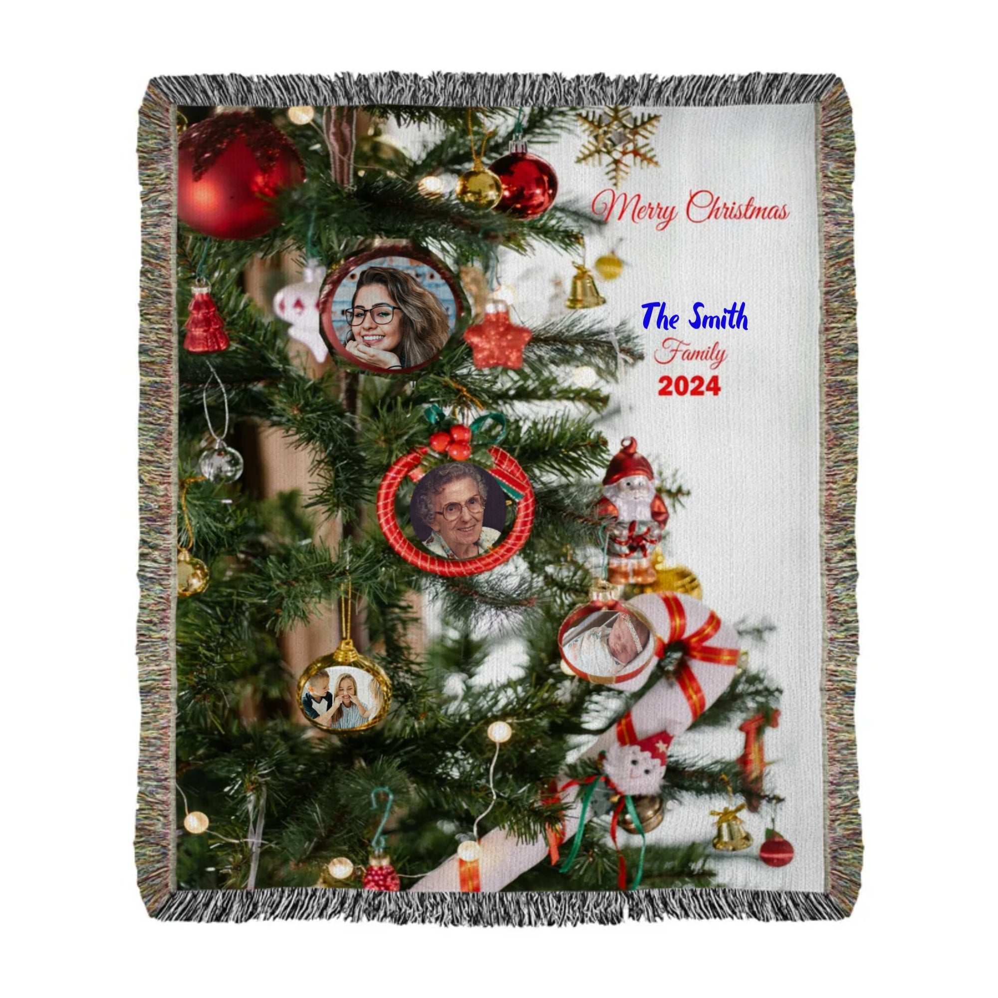 personalized christmas blanket