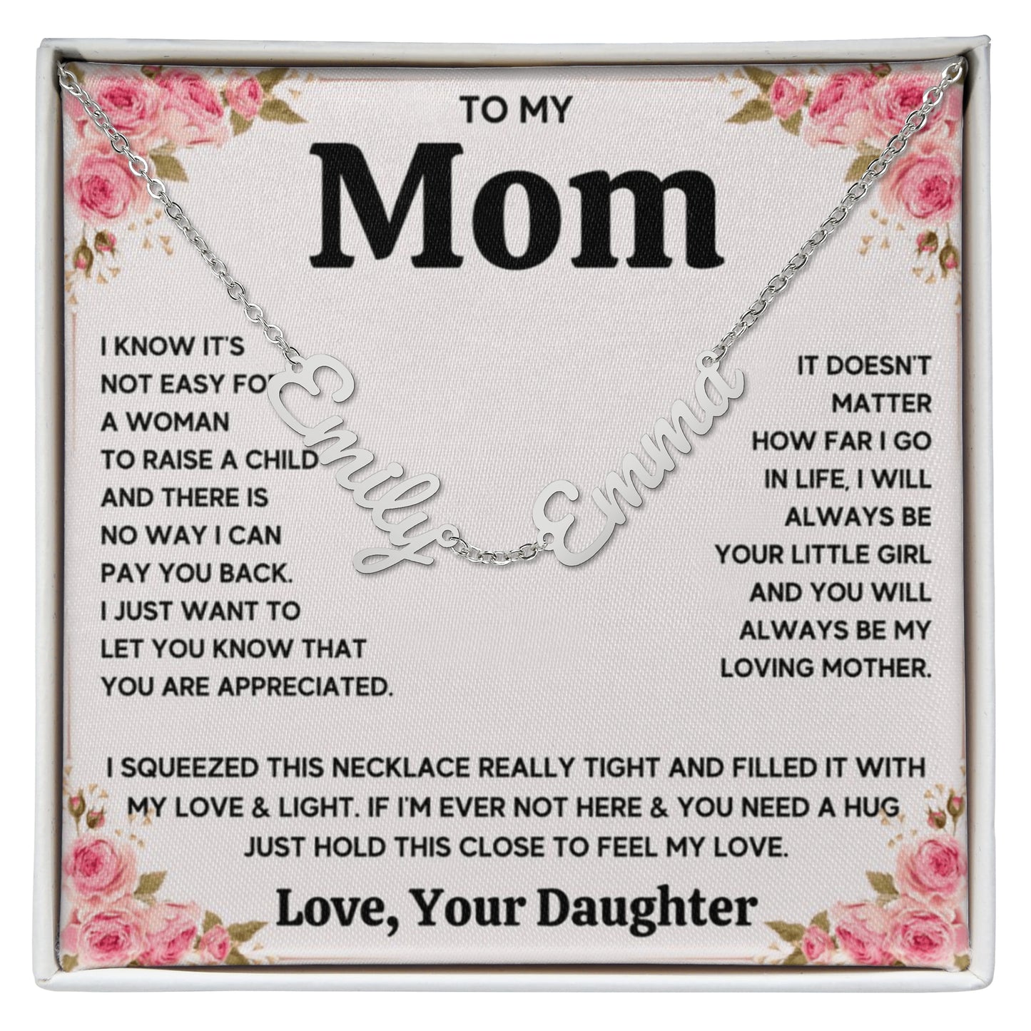 To My Mom - Name Necklace with Name