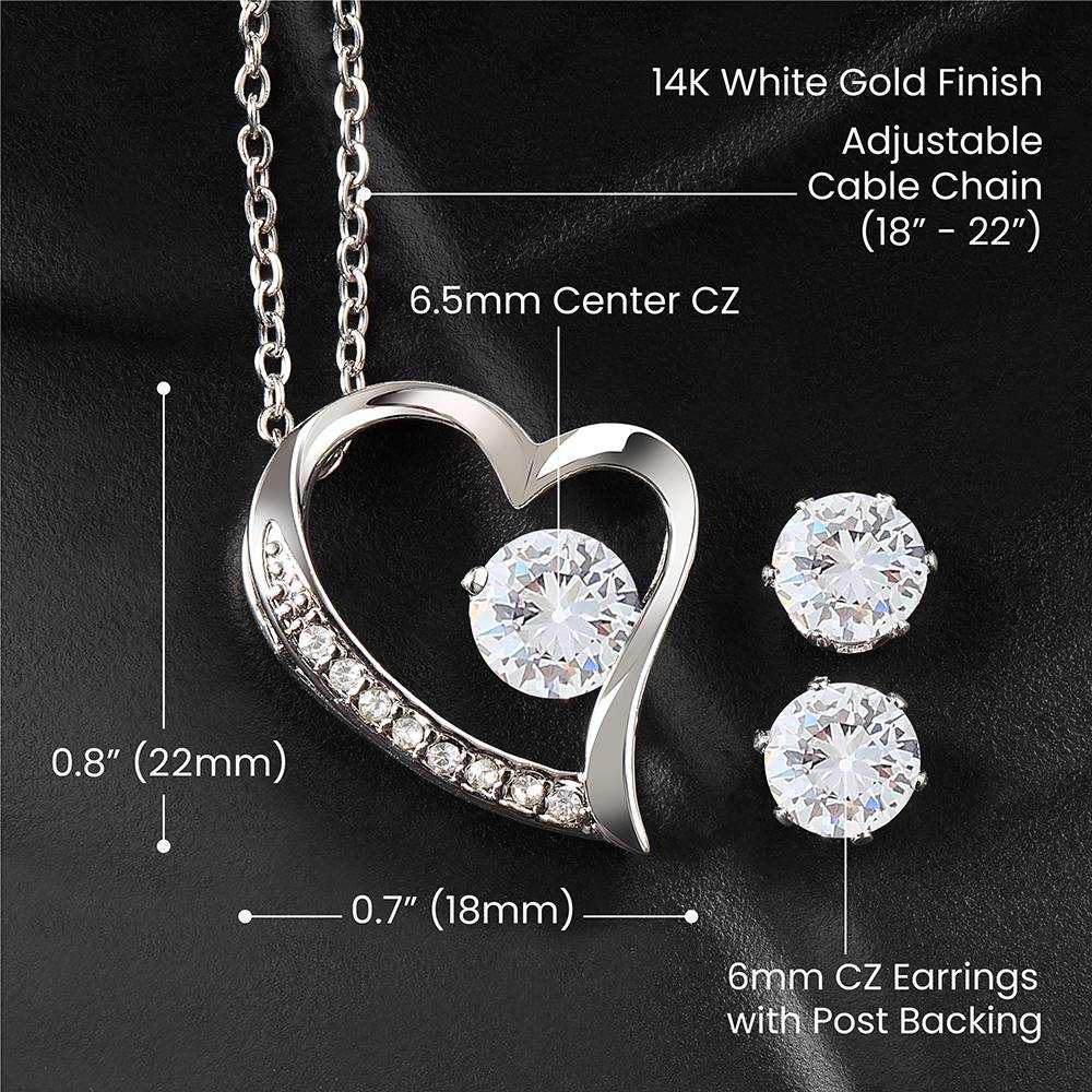 dazzling forever love necklace