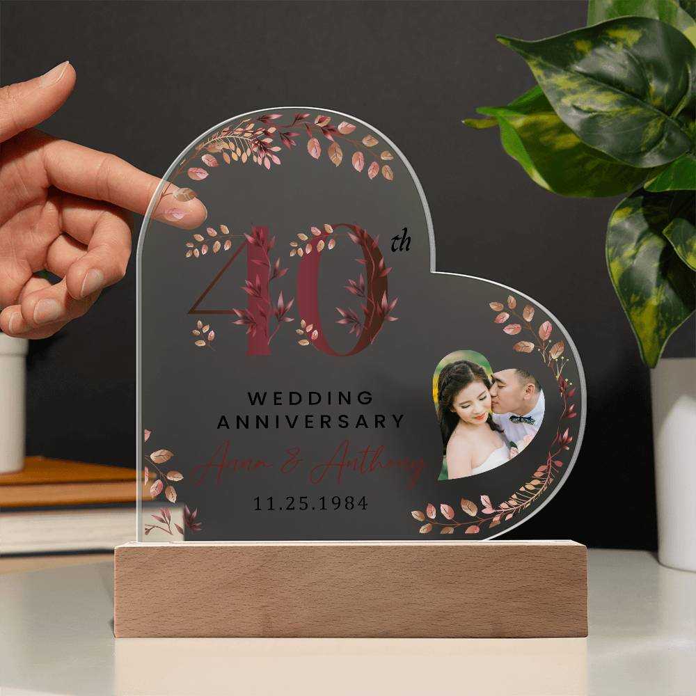 Personalized clear Acrylic Heart Plaque
