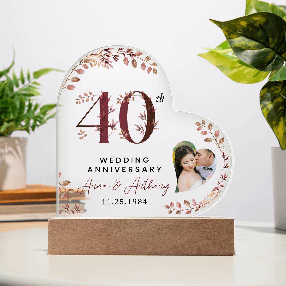 Personalized clear Acrylic Heart Plaque