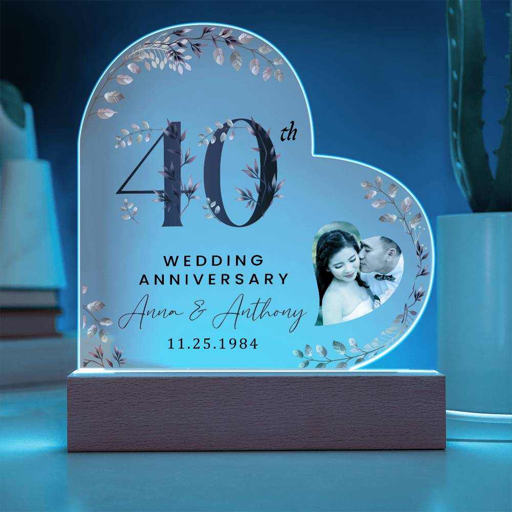 Personalized clear Acrylic Heart Plaque