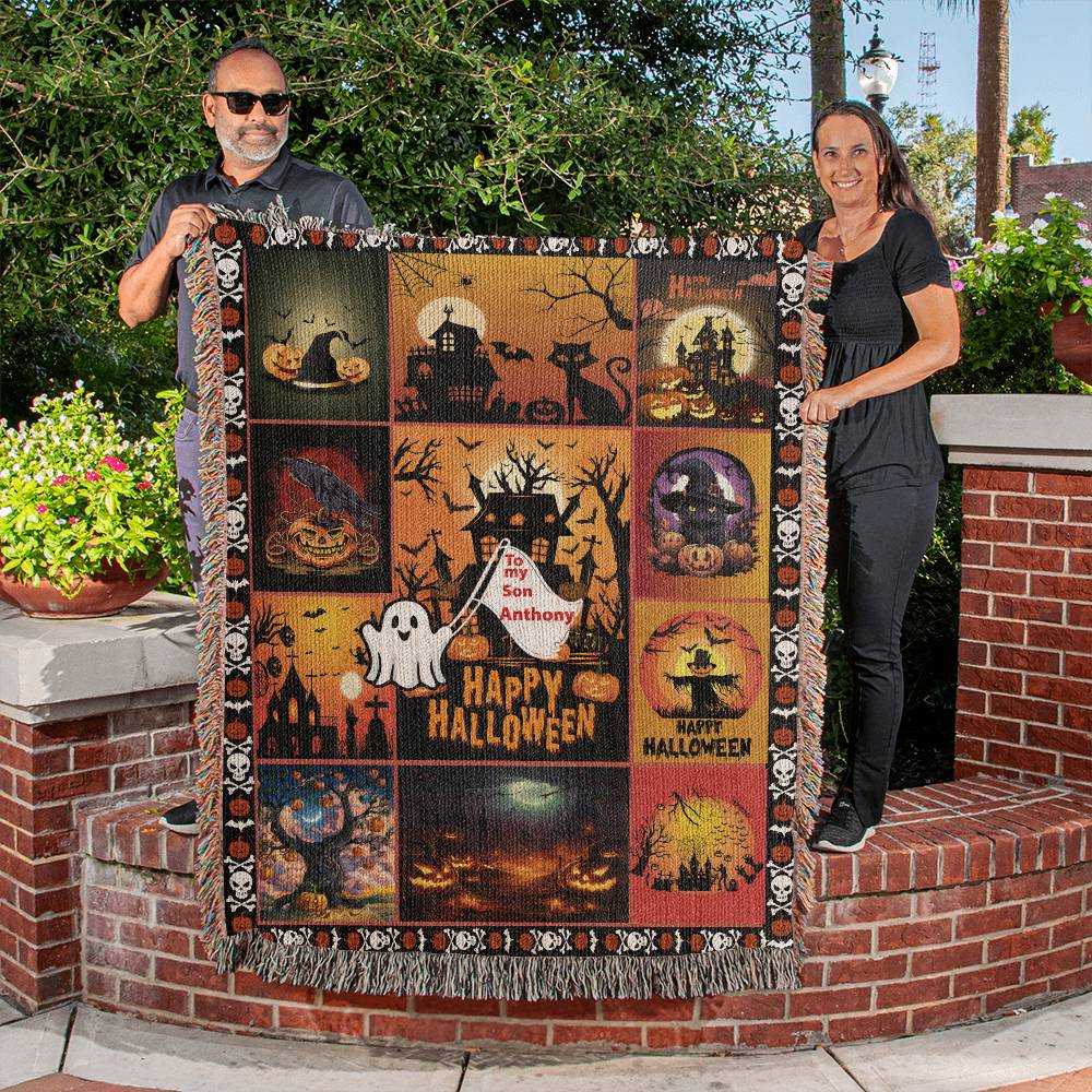 heirloom photo woven blanket