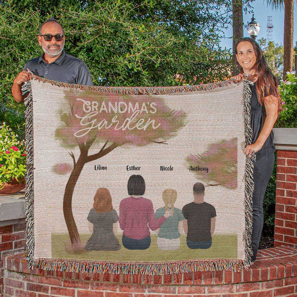 heirloom photo woven blanket