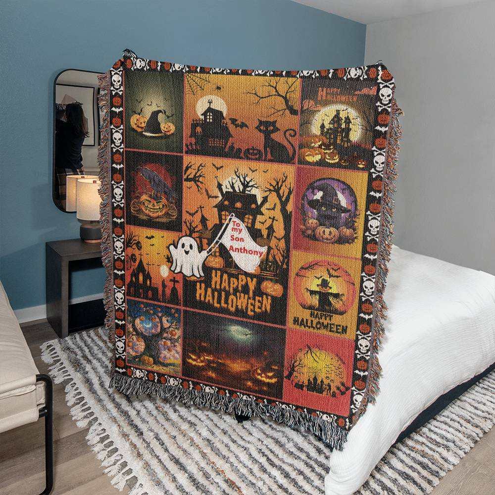 heirloom photo woven blanket