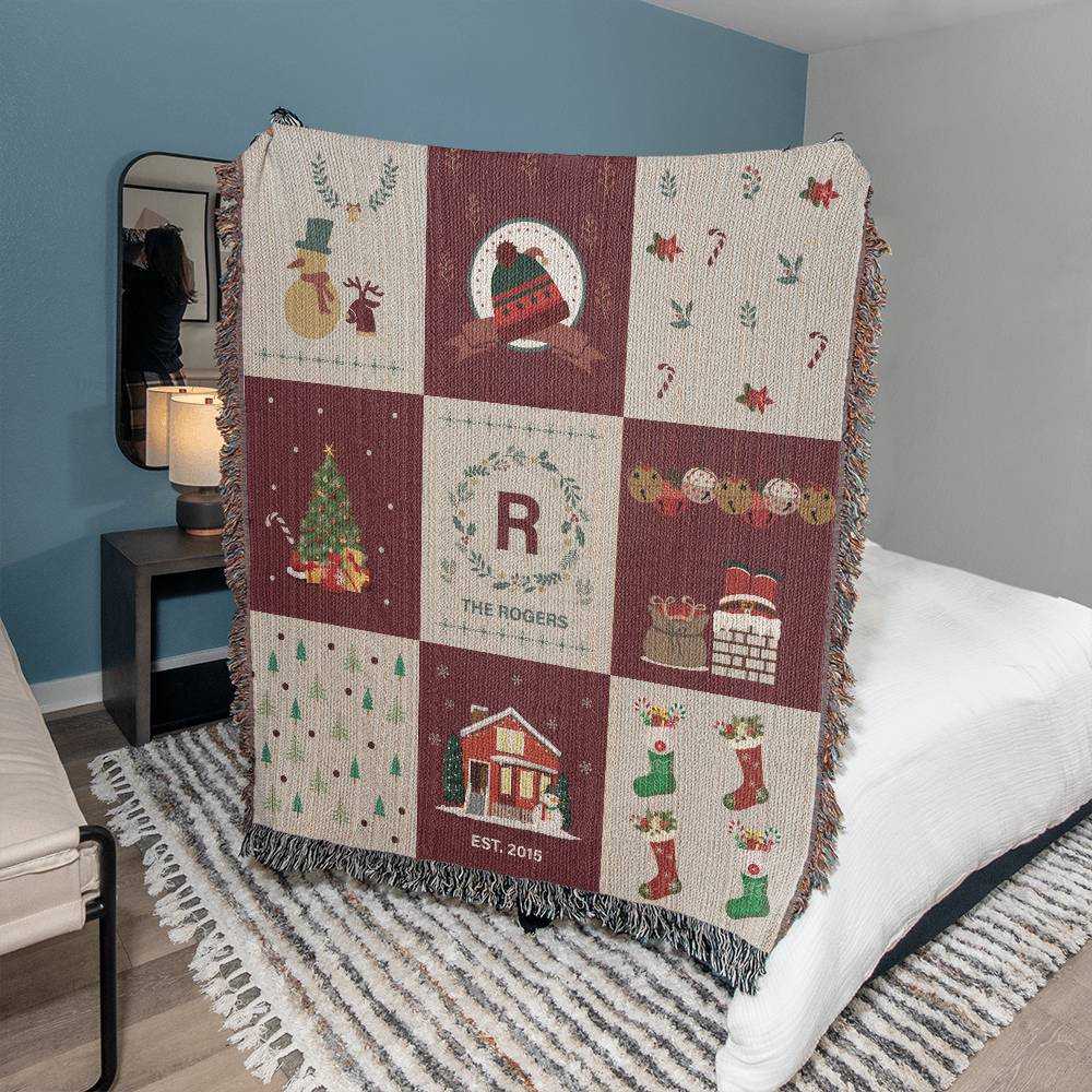 heirloom photo woven blanket