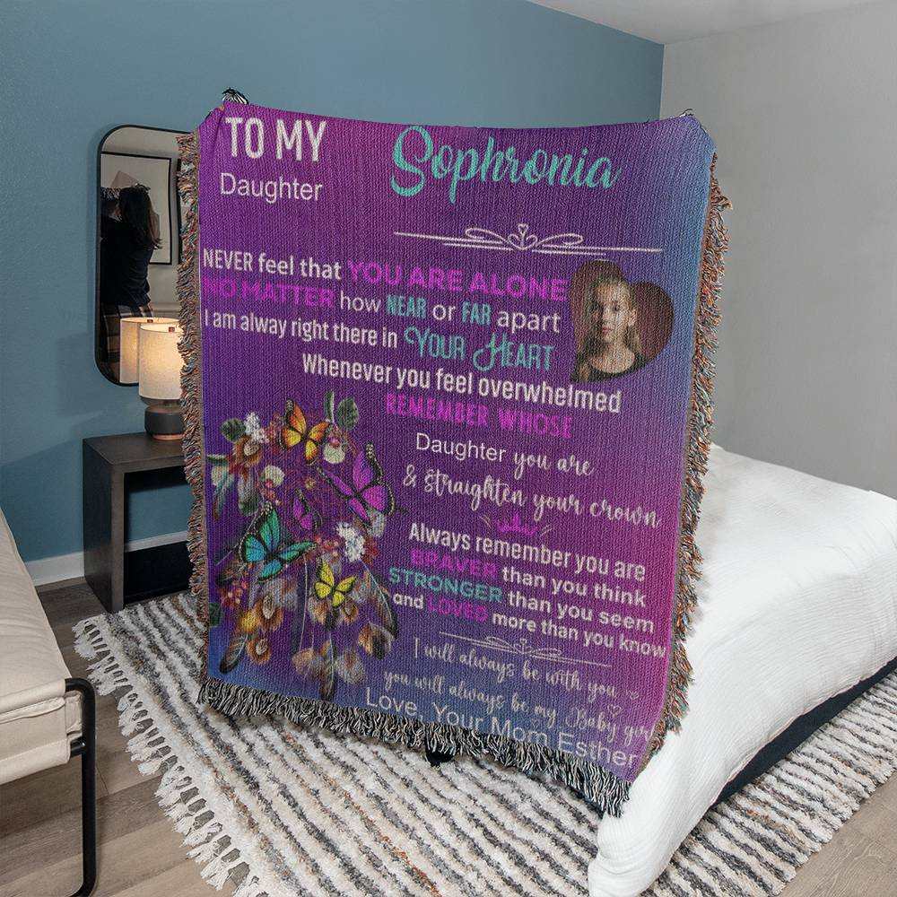 heirloom photo woven blanket