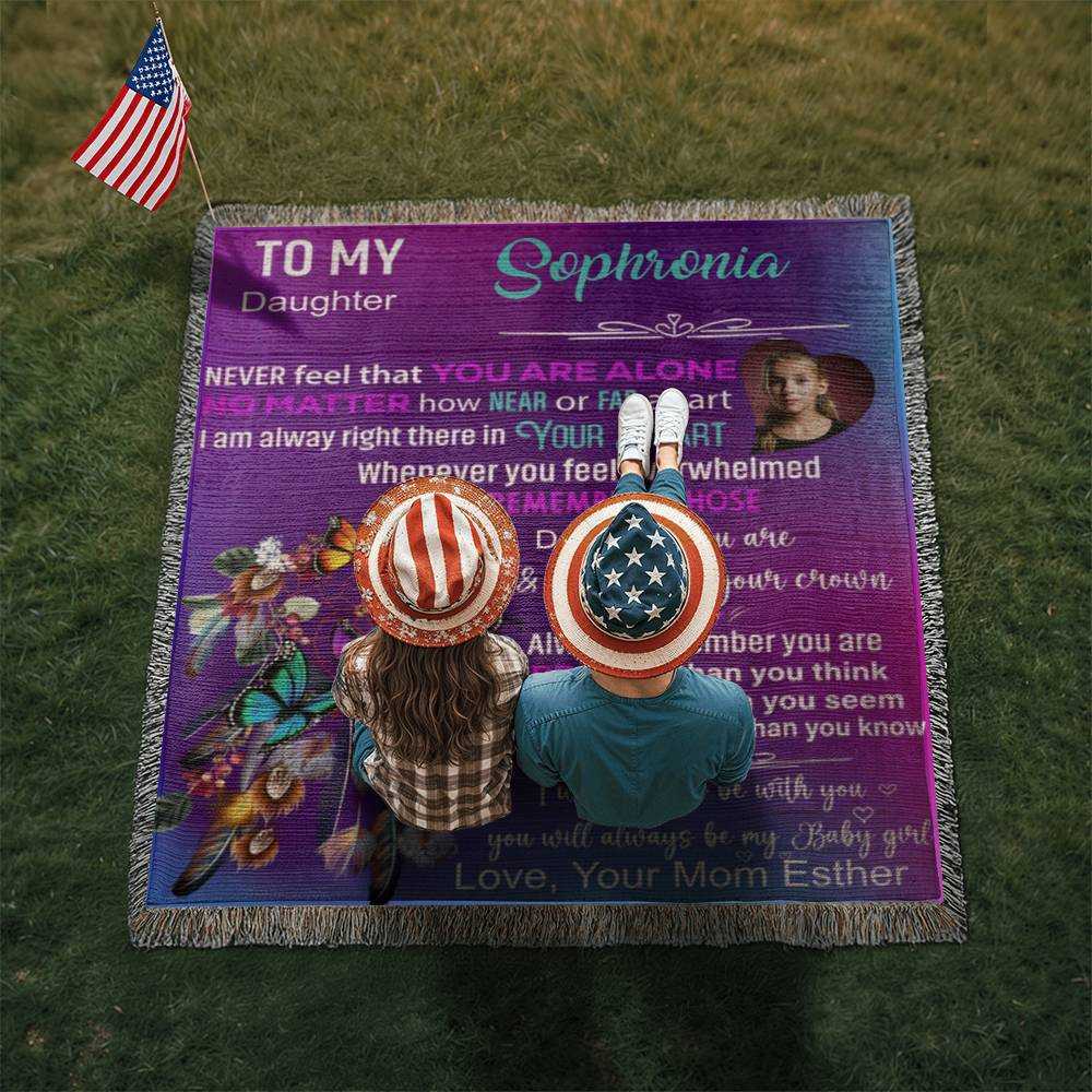 heirloom photo woven blanket