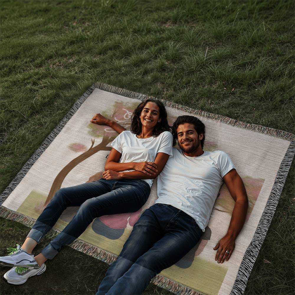 heirloom photo woven blanket