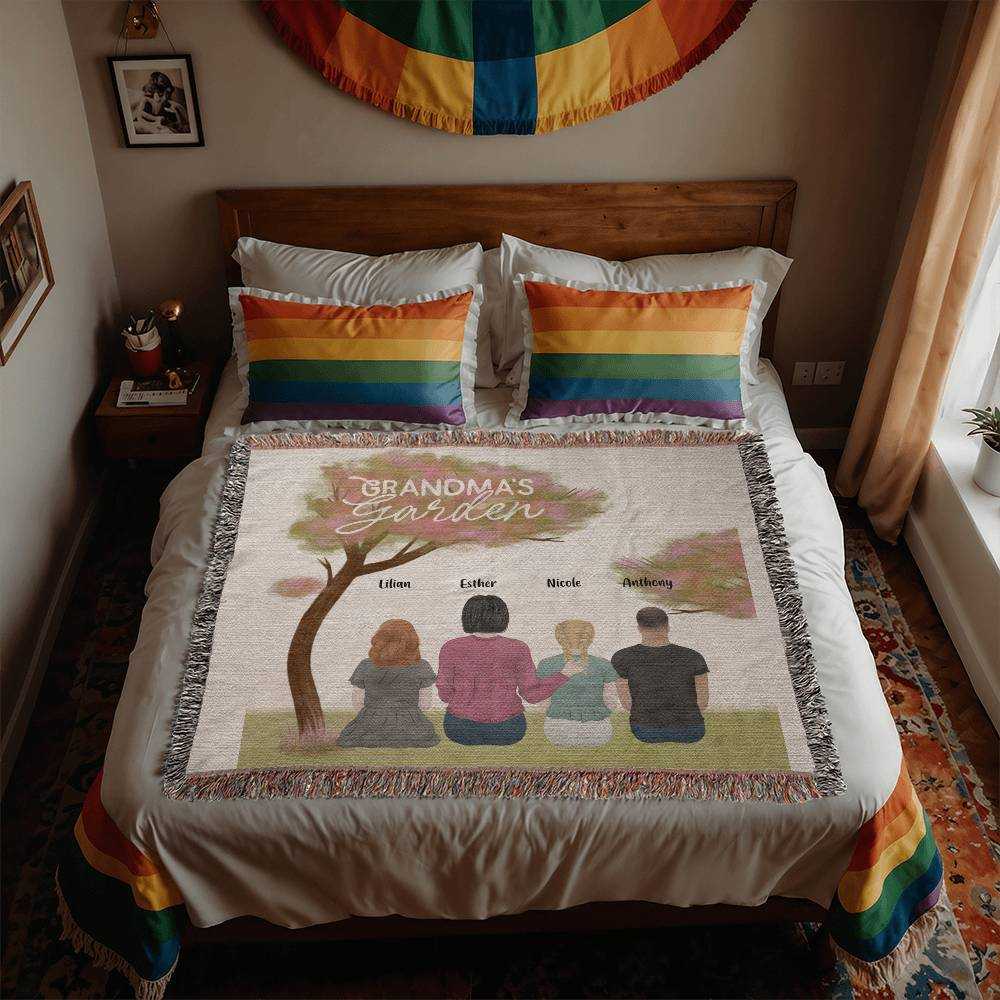 heirloom photo woven blanket